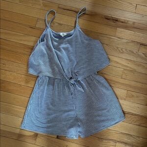 Caution To The Wind Blue and White Striped Dress